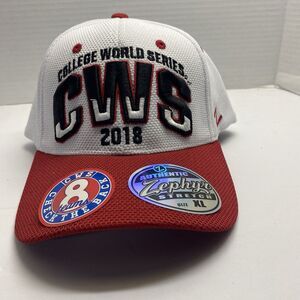 2018 College World Series Zephyr 6 Panel Stretch Baseball Cap Hat Adult Size Xl